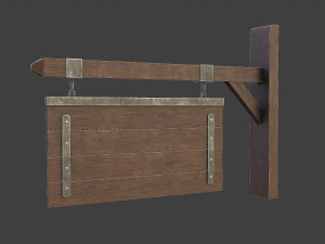 medieval signboard v7 3D Model