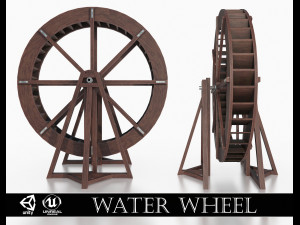 medieval water wheel 3D Model