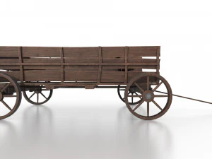 western - wooden wagon 3D Model