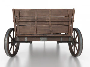 western - wooden wagon 3D Model