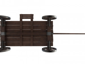 western - wooden wagon Modèle 3D