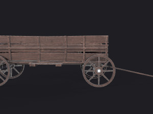 western - wooden wagon Modèle 3D