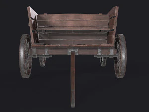 western - wooden wagon 3D Model