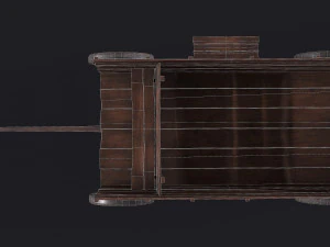 western - wooden wagon 3D Model