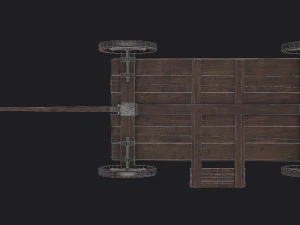 western - wooden wagon 3D Model