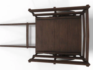 western - wooden small cart 3D Model