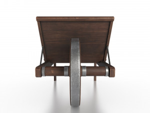 western - wooden wheelbarrow 3D Model