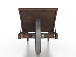 western - wooden wheelbarrow 3D Model