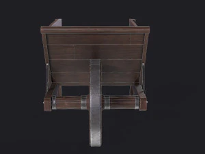 western - wooden wheelbarrow 3D Model