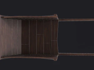 western - wooden wheelbarrow 3D Model