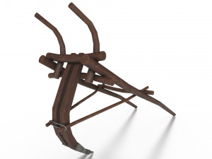 western - wooden plow 3D Model
