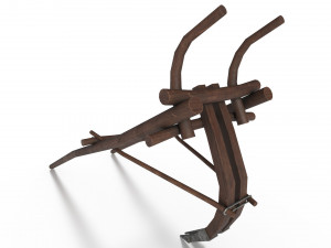 western - wooden plow 3D Model