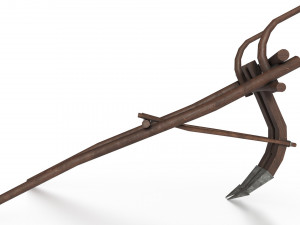 western - wooden plow 3D Model