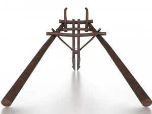 western - wooden plow 3D Model