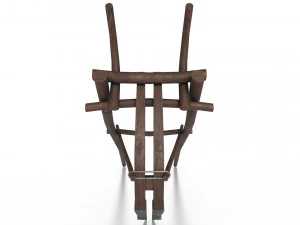 western - wooden plow 3D Model