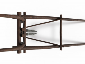 western - wooden plow 3D Model