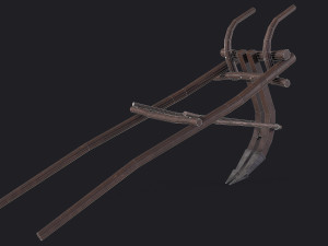 western - wooden plow 3D Model