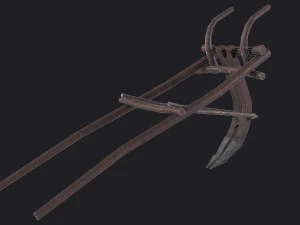 western - wooden plow 3D Model