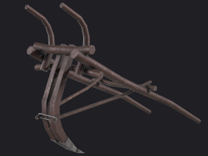 western - wooden plow 3D Model