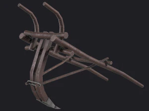 western - wooden plow 3D Model