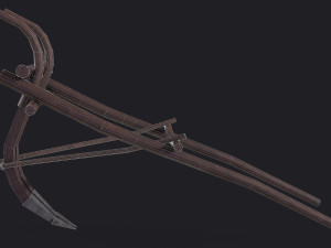 western - wooden plow 3D Model