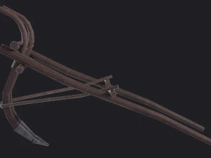 western - wooden plow 3D Model