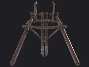 western - wooden plow 3D Model