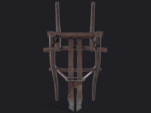 western - wooden plow 3D Model