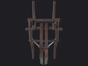western - wooden plow 3D Model