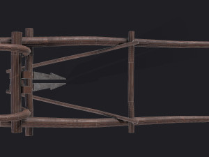 western - wooden plow 3D Model