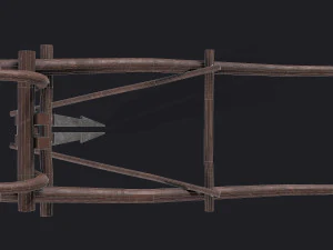 western - wooden plow 3D Model