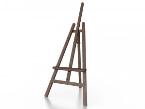 wooden artist easel 3D Model