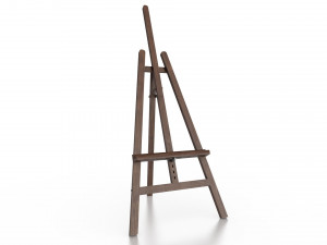 wooden artist easel Modèle 3D