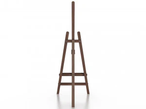 wooden artist easel 3D Model