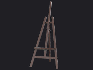 wooden artist easel Modèle 3D