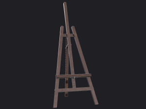 wooden artist easel Modèle 3D