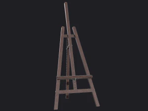 wooden artist easel 3D Model