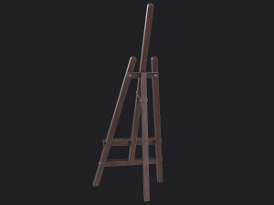 wooden artist easel Modèle 3D