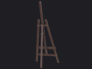 wooden artist easel 3D Model