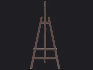 wooden artist easel 3D Model