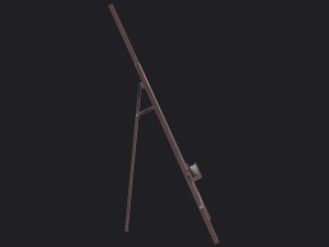 wooden artist easel Modèle 3D