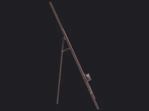 wooden artist easel 3D Model