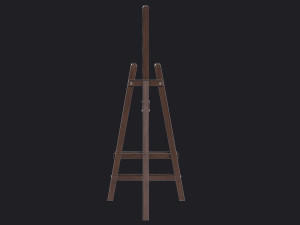wooden artist easel Modèle 3D