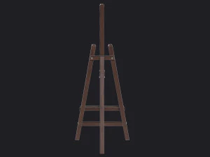wooden artist easel 3D Model