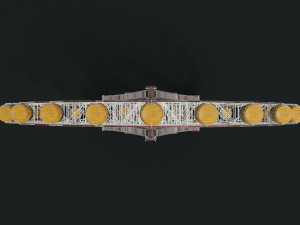 Old painted ferris wheel Modello 3D