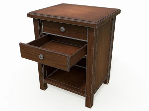 set of 6 antique medieval wooden cabinets 3D Model