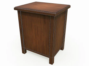 set of 6 antique medieval wooden cabinets 3D Model
