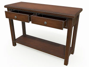 set of 6 antique medieval wooden cabinets 3D Model