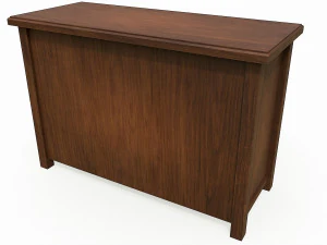 set of 6 antique medieval wooden cabinets 3D Model