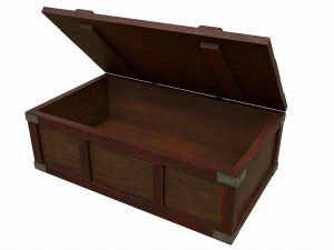 Set of 6 medieval wooden chests and crates Model 3D